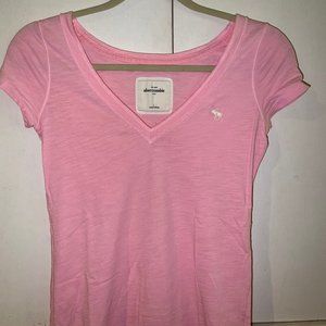 Abercrombie Kids Pink V-Neck T-Shirt